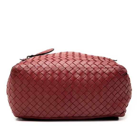BOTTEGA VENETA Red Leather Intrecciato Backpack main image 5